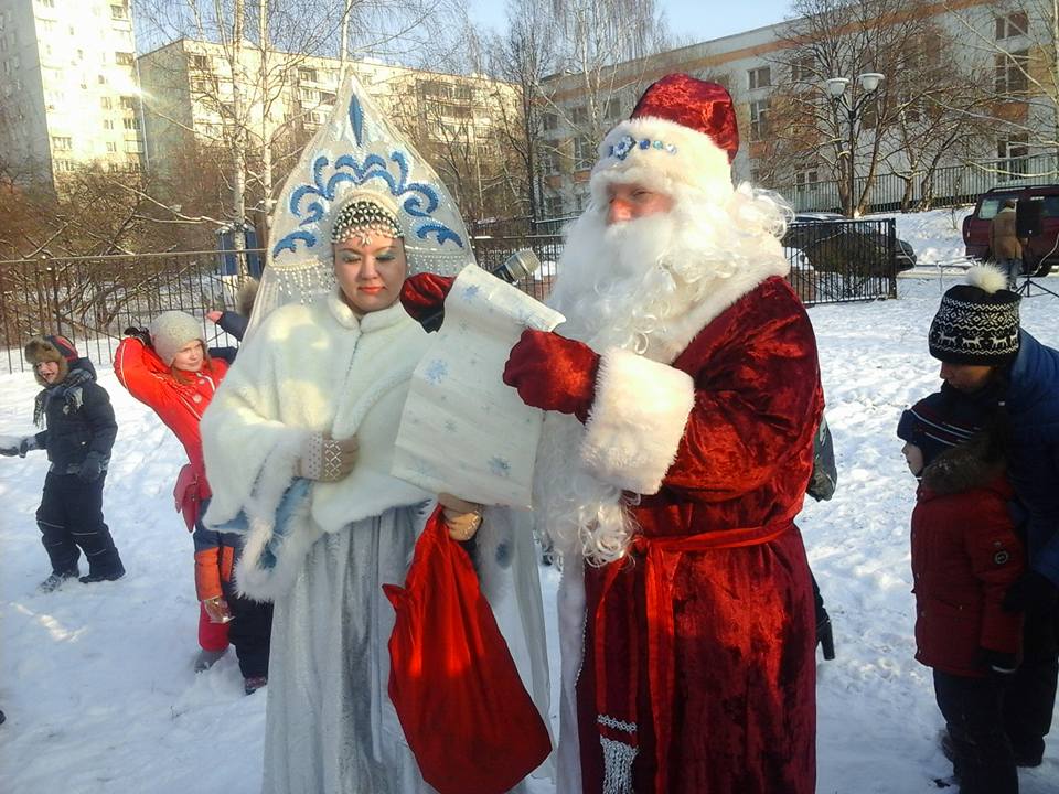 Празднование Нового года 2016 в районе Бибирево
